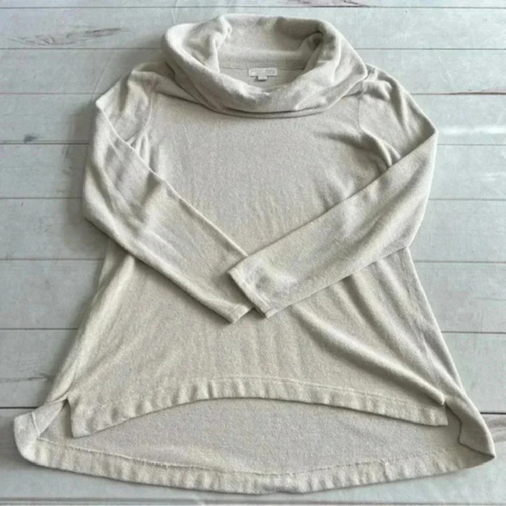 Barefoot Dreams CozyChic Ultra Lite Coastal Cowl Neck Tunic Sand Dune, Size L